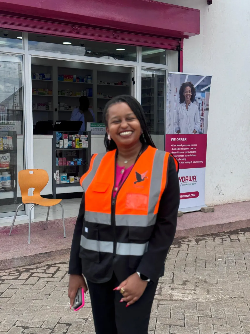 Field team at a MyDawa pharmacy location